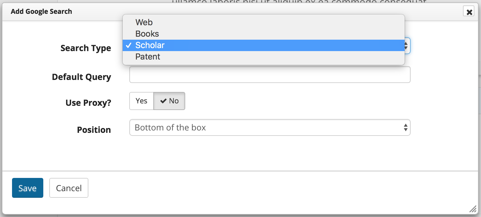 screen capture of reusing an existing box